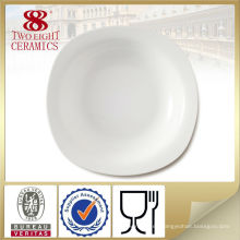 Placa de cena blanca de cerámica al por mayor, vajilla barata de la cerámica de foshan